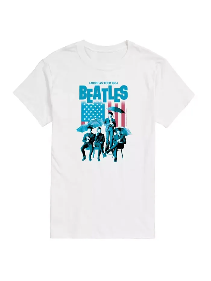 Мужская футболка с коротким рукавом The Beatles American Flag AIRWAVES — изображение 1 из 3, белый