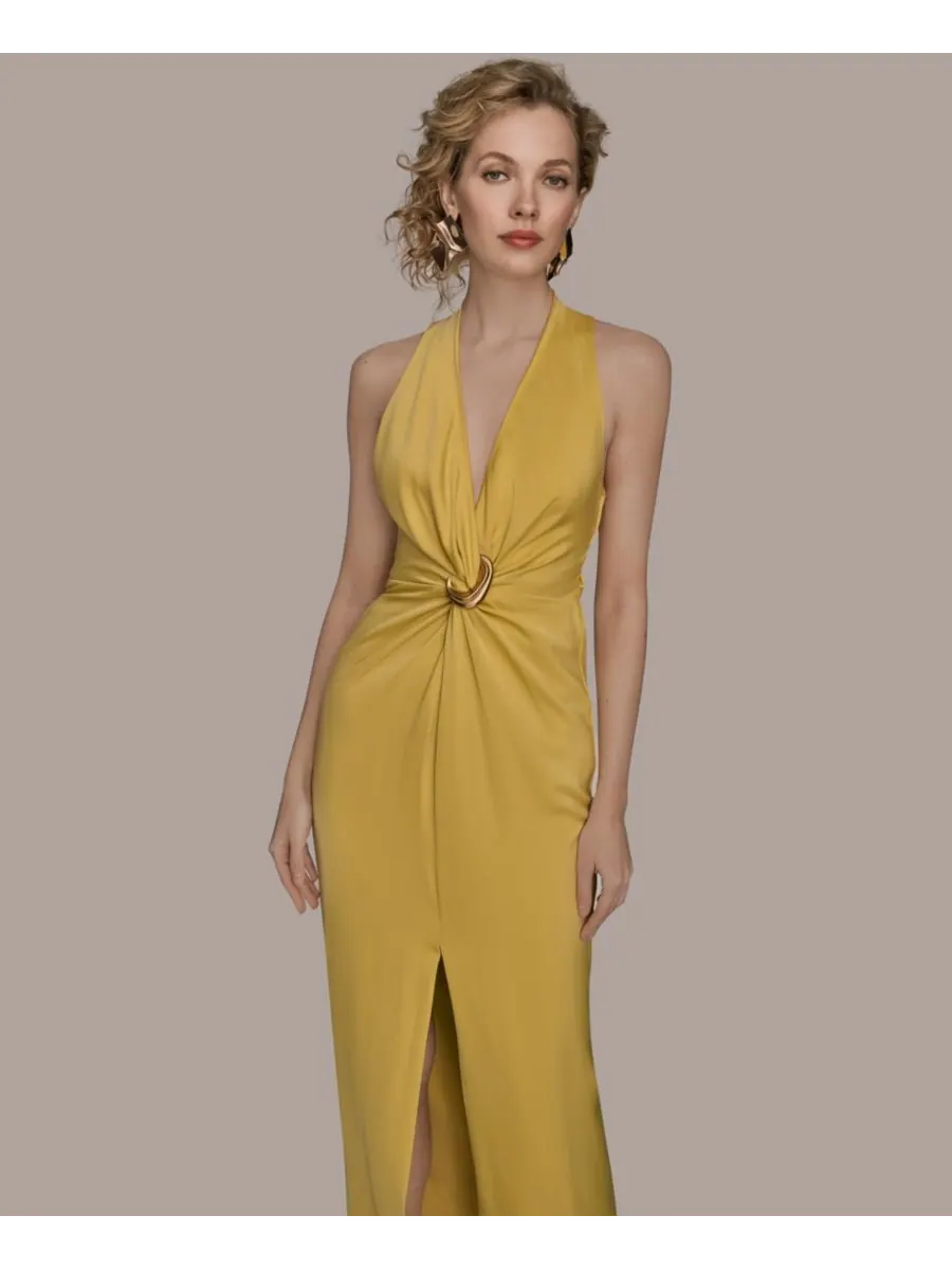 Женское платье без рукавов с V-образным вырезом Donna Karan New York — изображение 2 из 6, шарву