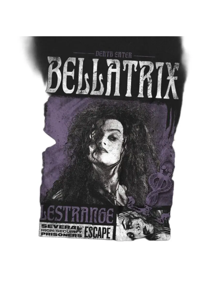 Футболка с длинным рукавом Bellatrix Lestrange Harry Potter — изображение 2 из 3, черный