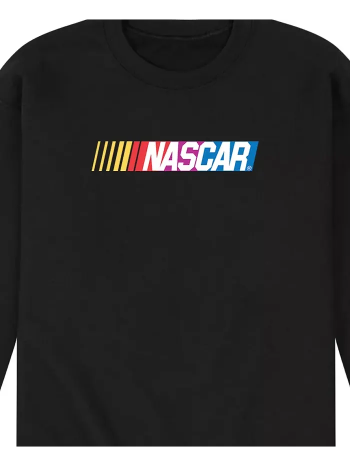 Мужская флисовая футболка с длинным рукавом и логотипом NASCAR Airwaves — изображение 3 из 3, черный