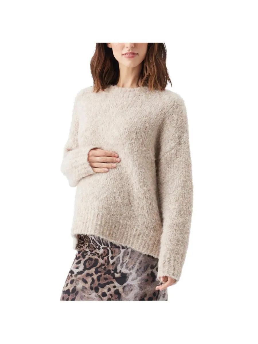 Вязаный комбинезон для беременных Theo Cosy Knit Ripe Maternity — изображение 2 из 4, бежевый