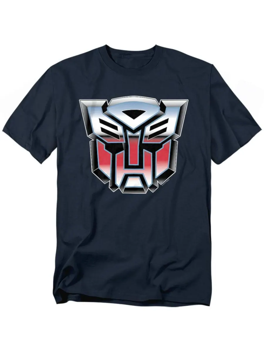 Мужская футболка с логотипом Transformers Autobot, выполненным аэрографом Logovision — изображение 1 из 3, темно-синий