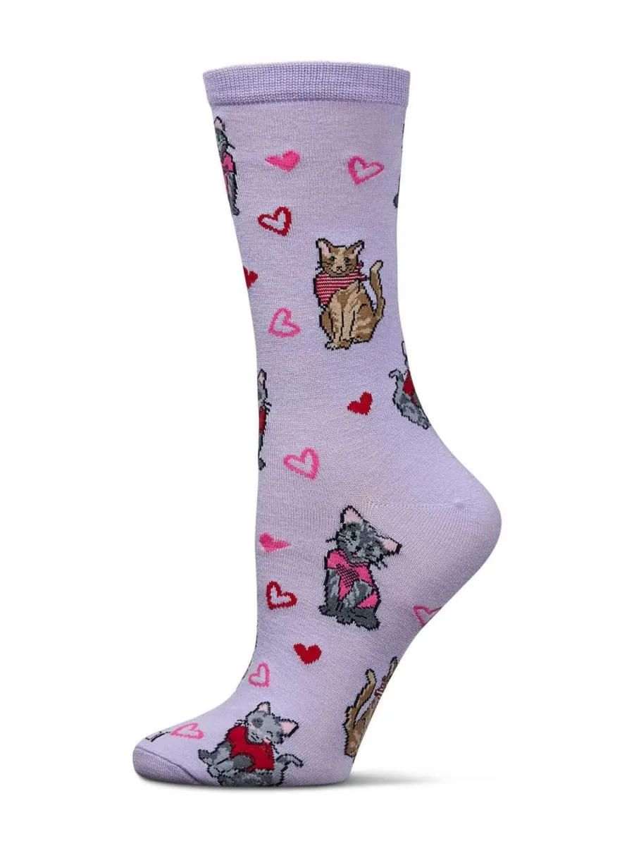 Женские носки Fur-Ever Hearts из вискозы MeMoi — изображение 1 из 3, фиолетовый