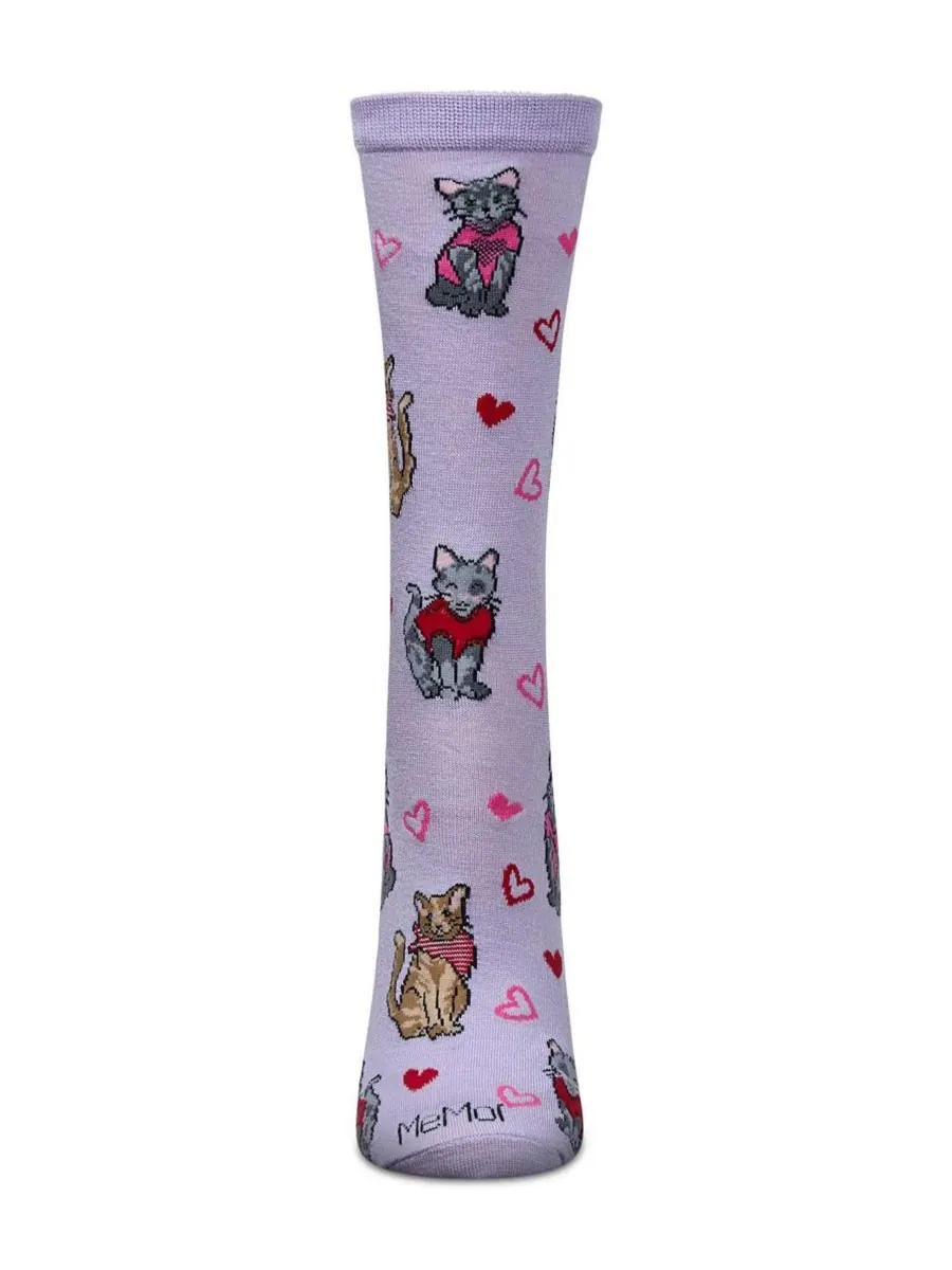 Женские носки Fur-Ever Hearts из вискозы MeMoi — изображение 2 из 3, фиолетовый