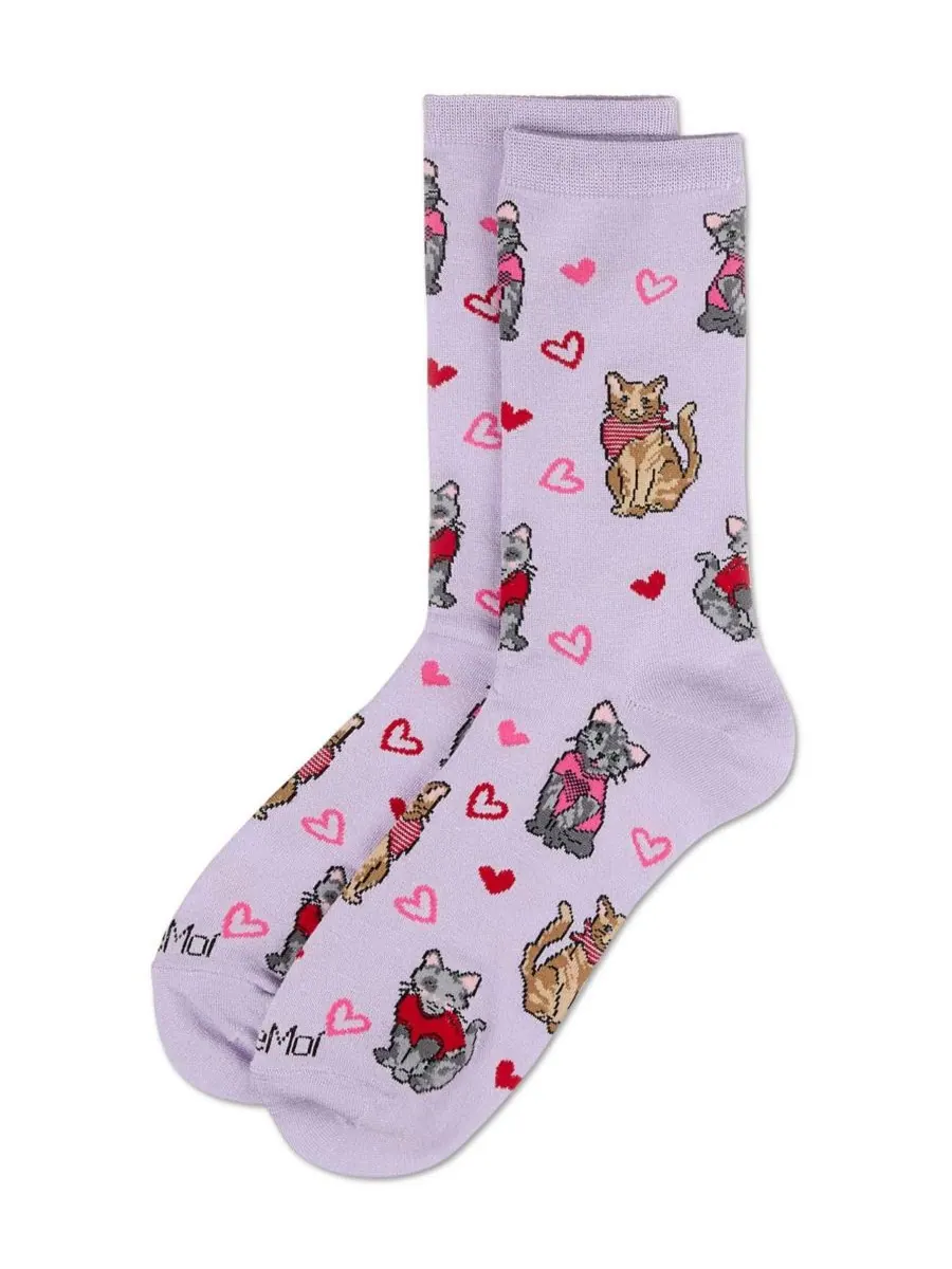 Женские носки Fur-Ever Hearts из вискозы MeMoi — изображение 3 из 3, фиолетовый