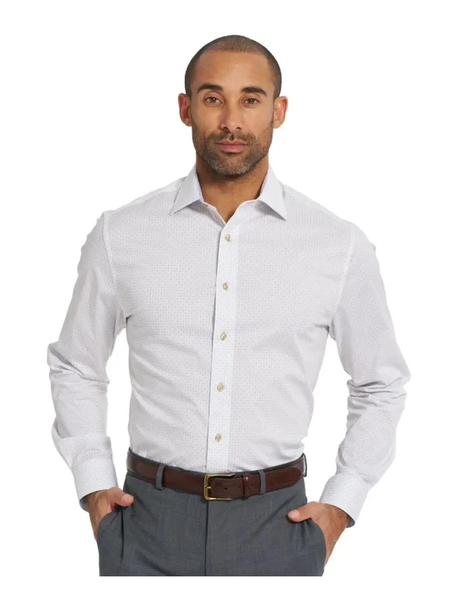 Мужская рубашка Roxbury Square Stretch Dress Shirt Nick Graham — изображение 1 из 6, бежевый