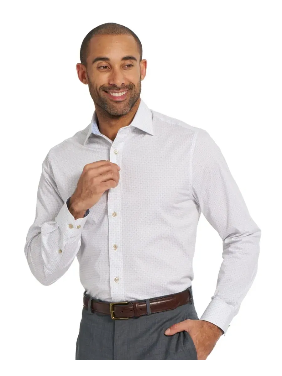 Мужская рубашка Roxbury Square Stretch Dress Shirt Nick Graham — изображение 2 из 6, бежевый