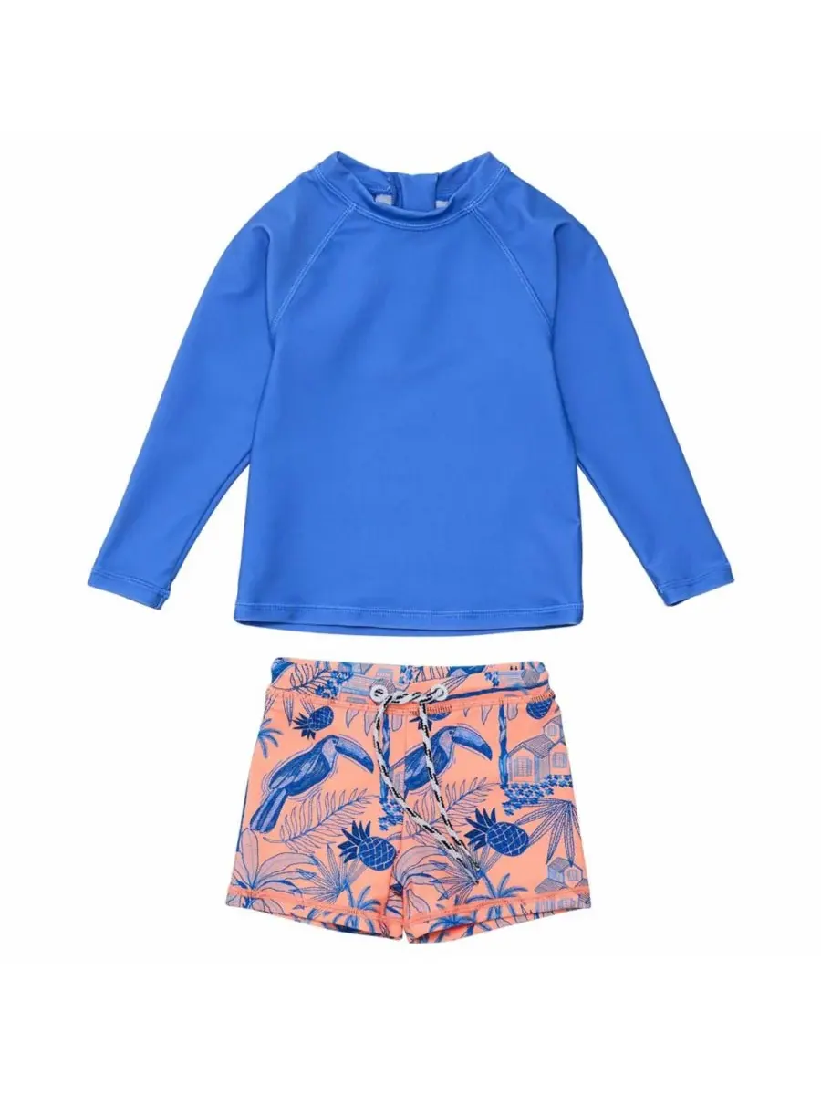 Комплект Tropicana Vacay Sustainable LS Set Snapper Rock — изображение 1 из 4, синий