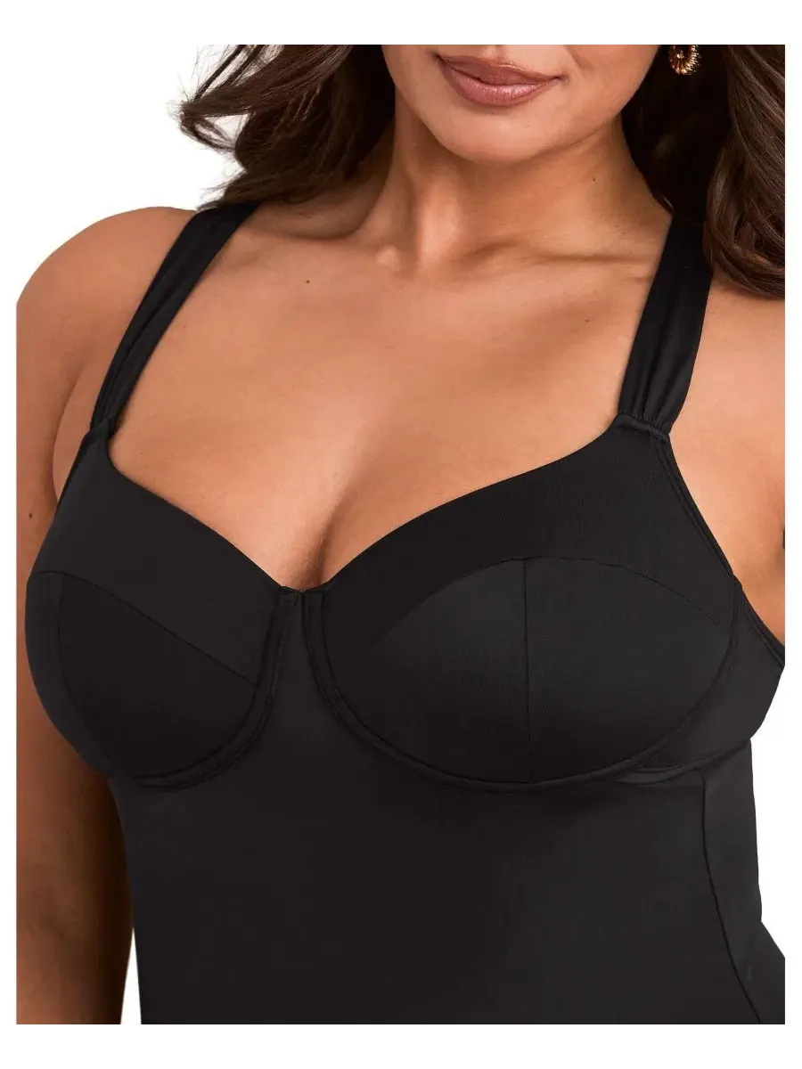 Купальник Cariba Swimwear One Piece больших размеров Adore Me — изображение 2 из 5, черный