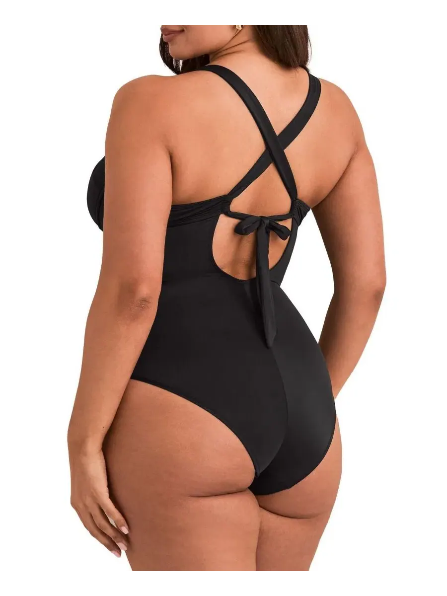 Купальник Cariba Swimwear One Piece больших размеров Adore Me — изображение 3 из 5, черный