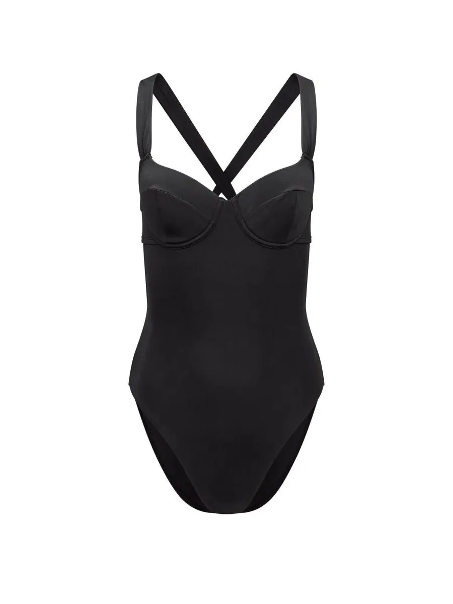 Купальник Cariba Swimwear One Piece больших размеров Adore Me — изображение 5 из 5, черный