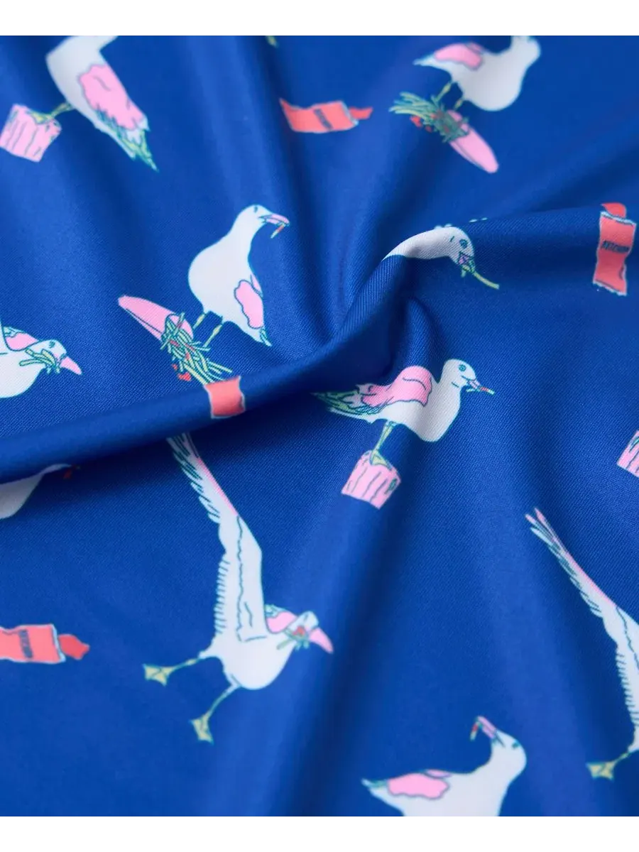 Мужская поло-рубашка с коротким рукавом "The Beaky Blinders" Chubbies — изображение 2 из 3, яркий синий