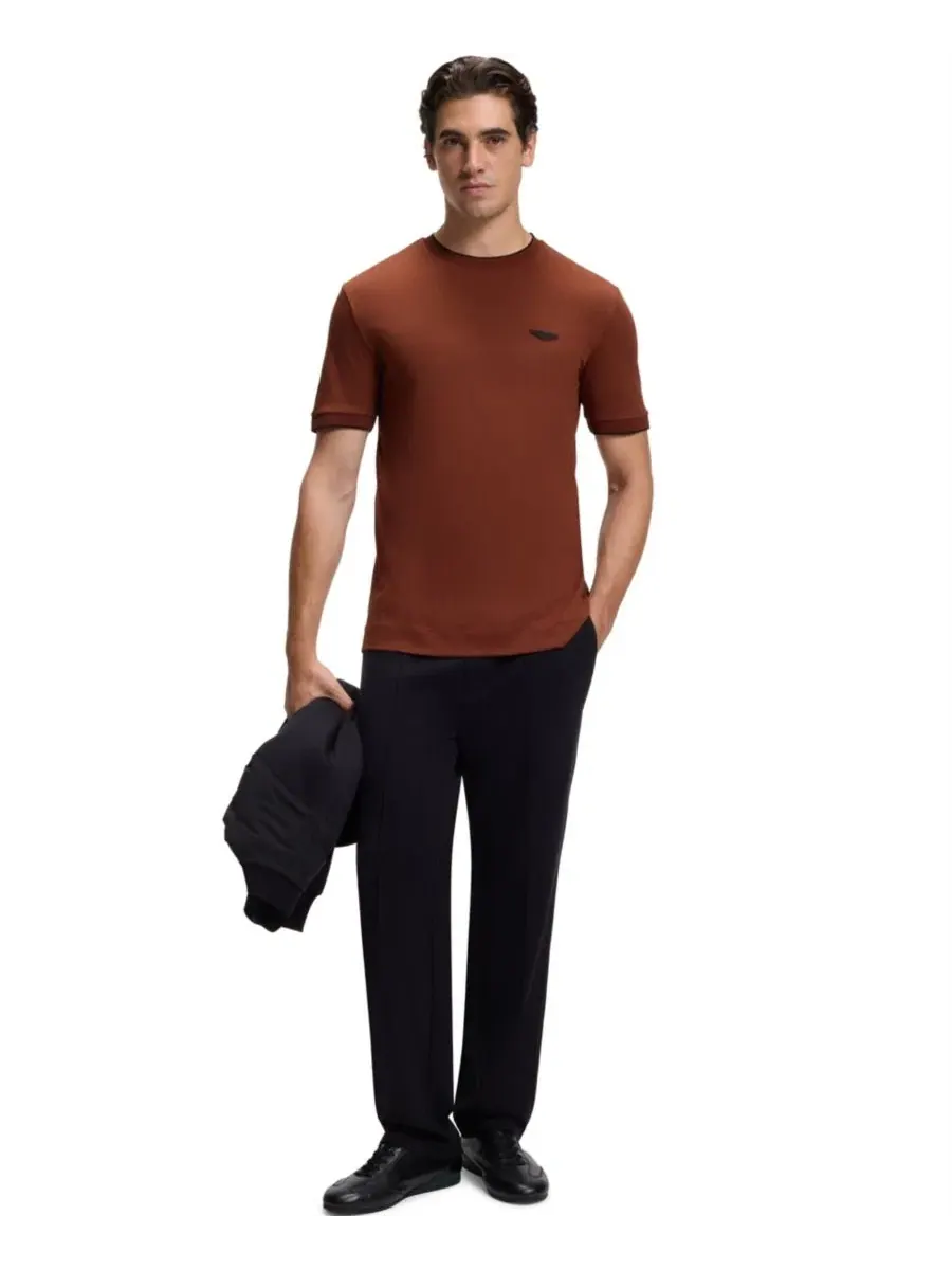Футболка с длинным рукавом BOSS x Aston Martin Mercerized Cotton Regular-Fit T-Shirt Hugo Boss — изображение 4 из 5