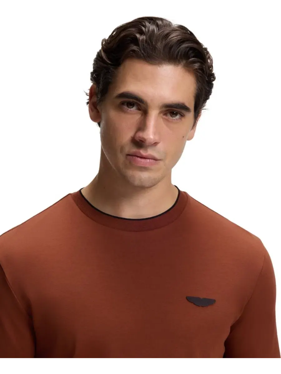 Футболка с длинным рукавом BOSS x Aston Martin Mercerized Cotton Regular-Fit T-Shirt Hugo Boss — изображение 5 из 5