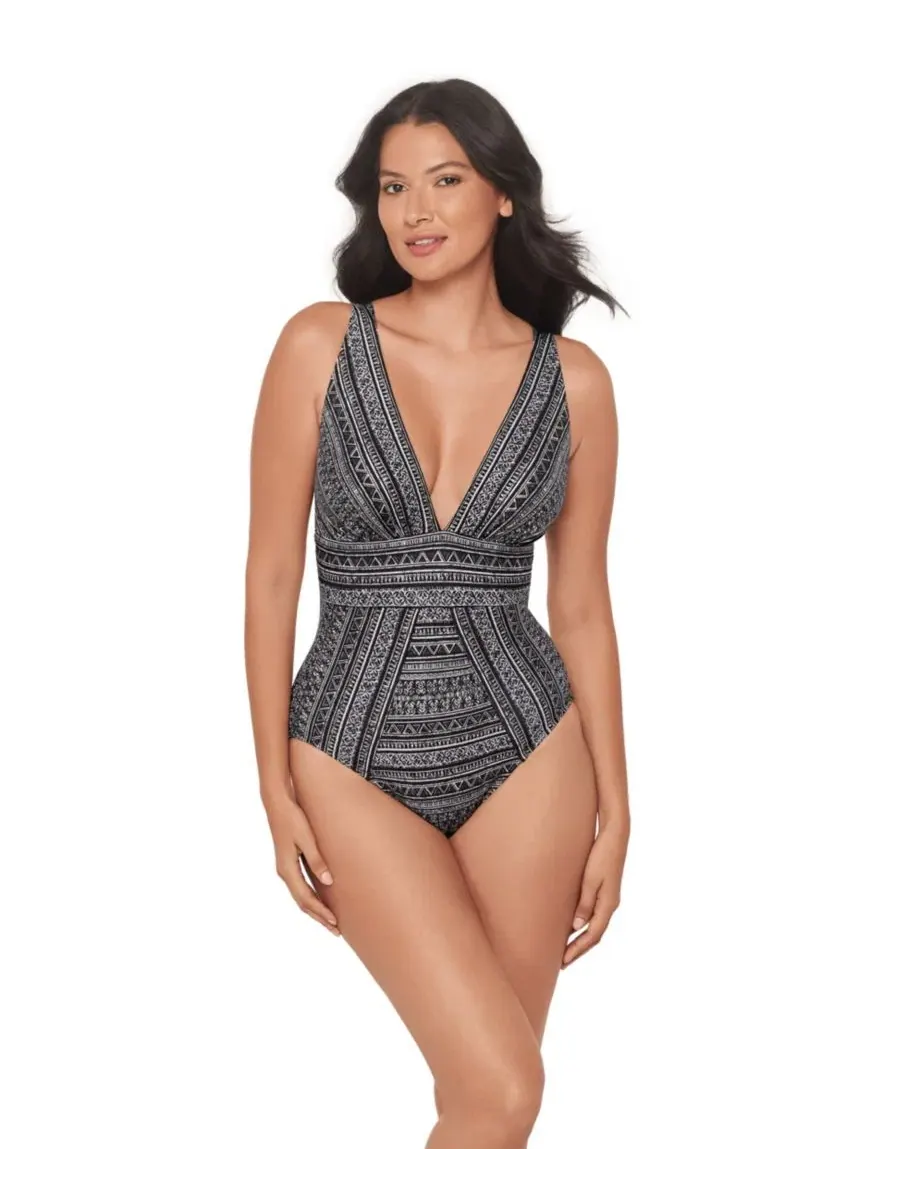 Женский цельный купальник с мягкими чашками Elysium Odyssey Miraclesuit — изображение 4 из 4, черный/белый