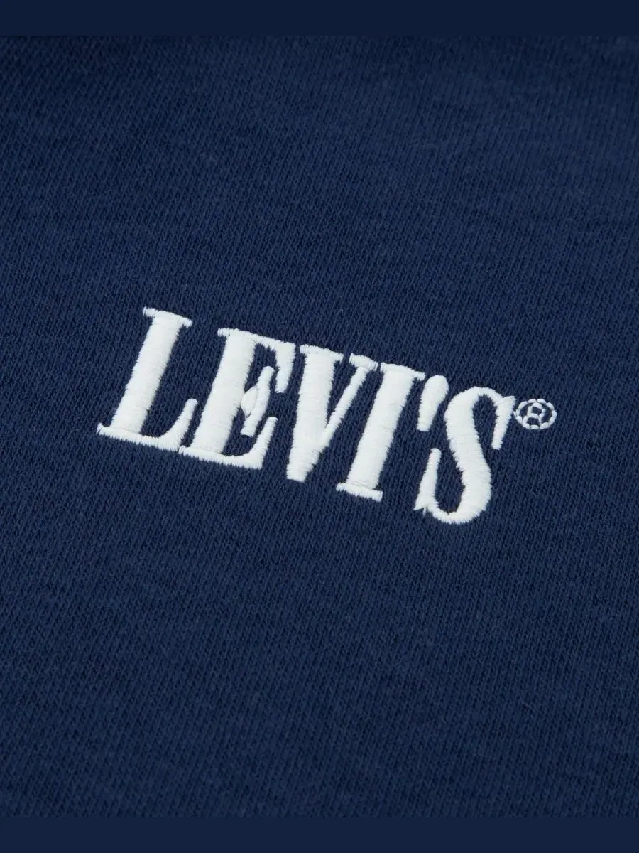 Классическая толстовка на молнии для мальчиков 8-20 лет Levi'S — изображение 3 из 3, синий