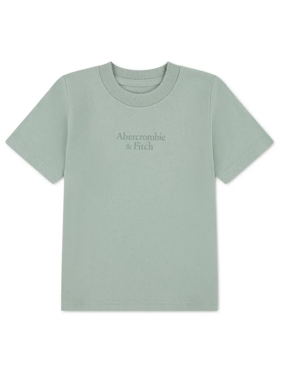 Детские футболки для мальчиков 2T-5T с классическим логотипом Abercrombie Kids — изображение 1 из 3, зеленый