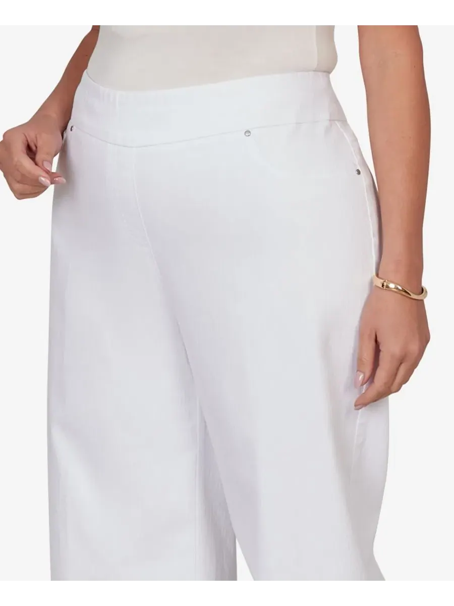 Капри с вышитым подолом Plus Size Ruby Rd. — изображение 5 из 5, белый