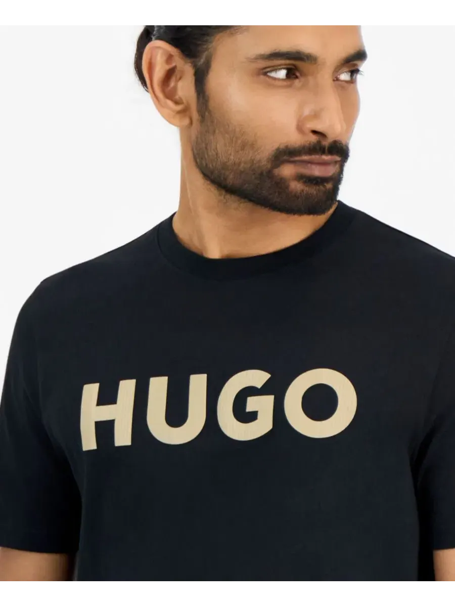 Футболка с логотипом Dulivio Hugo Boss — изображение 3 из 4, черный