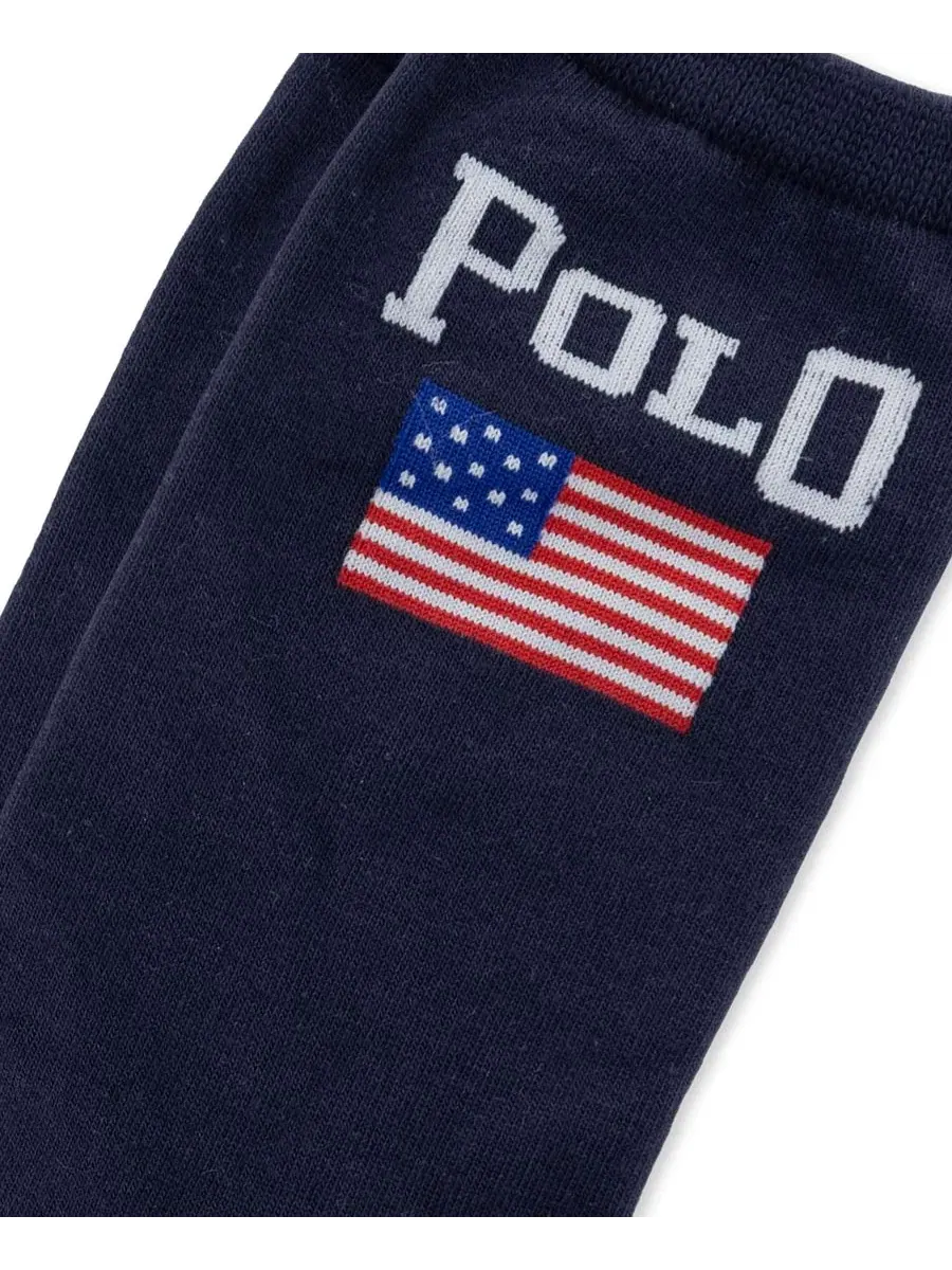 Женские носки с изображением флага Polo Ralph Lauren — изображение 3 из 3, темно-синий