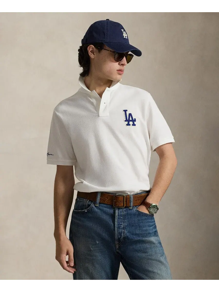 Мужская классическая рубашка-поло Polo Ralph Lauren — изображение 1 из 6, белый