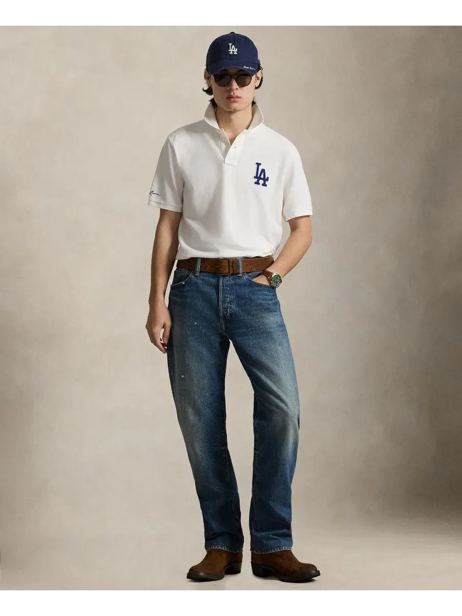 Мужская классическая рубашка-поло Polo Ralph Lauren — изображение 2 из 6, белый