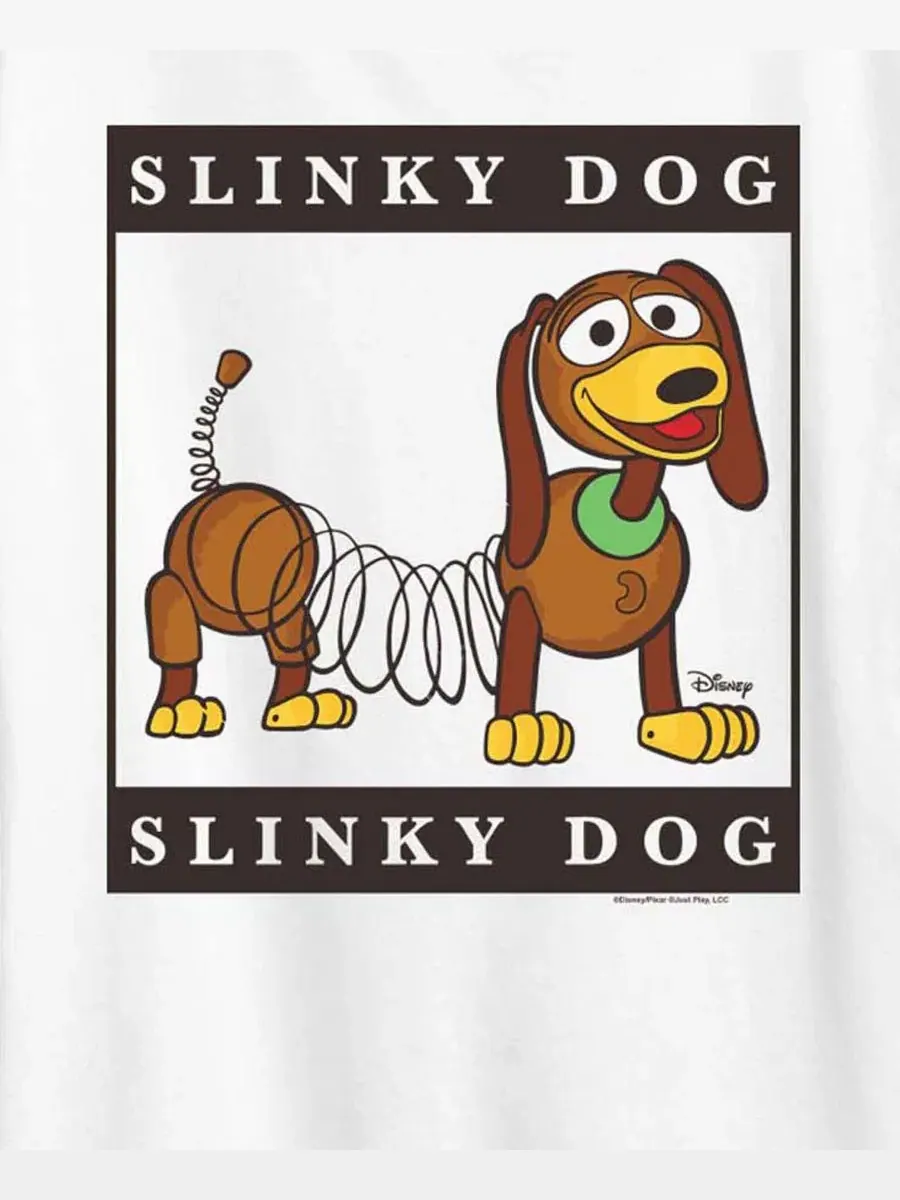 Футболка с коротким рукавом и графическим принтом в стиле Toy Story 4 Type Block Slinky больших — изображение 3 из 3, белый