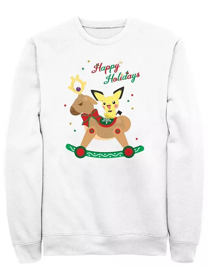 Мужская флисовая толстовка Rockin Reindeer Crew Fifth Sun — изображение 1 из 1, белый
