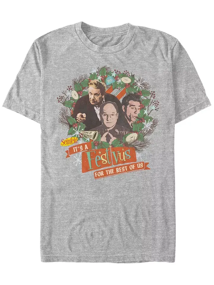 Мужская футболка с коротким рукавом Seinfeld Festivus Wreath Fifth Sun — изображение 1 из 1, приглушенный
