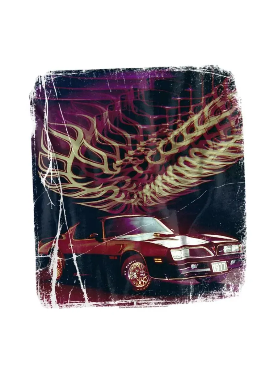 Футболка с принтом Pontiac Firebird 77 Logovision — изображение 2 из 3, белый