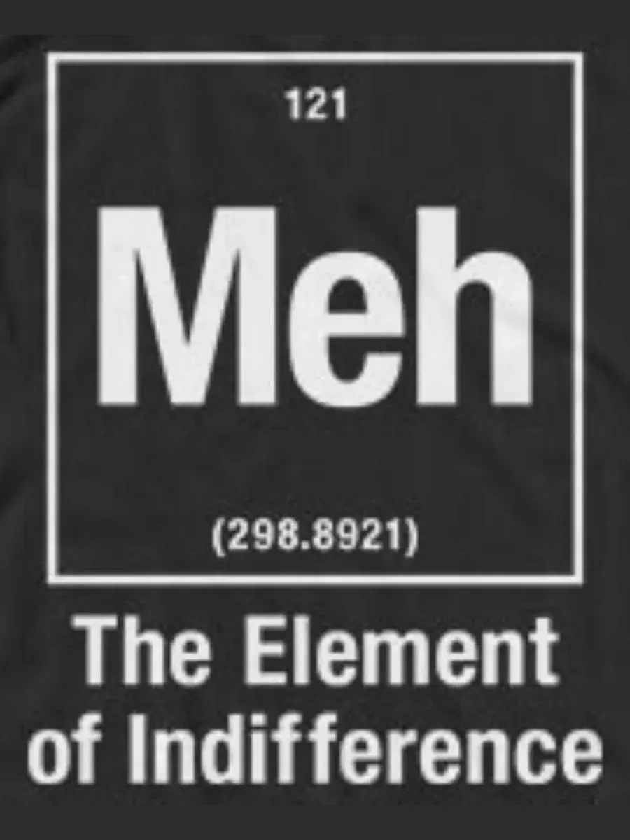 Мужская футболка с принтом Meh the Element of Indifference Fifth Sun — изображение 3 из 3, черный