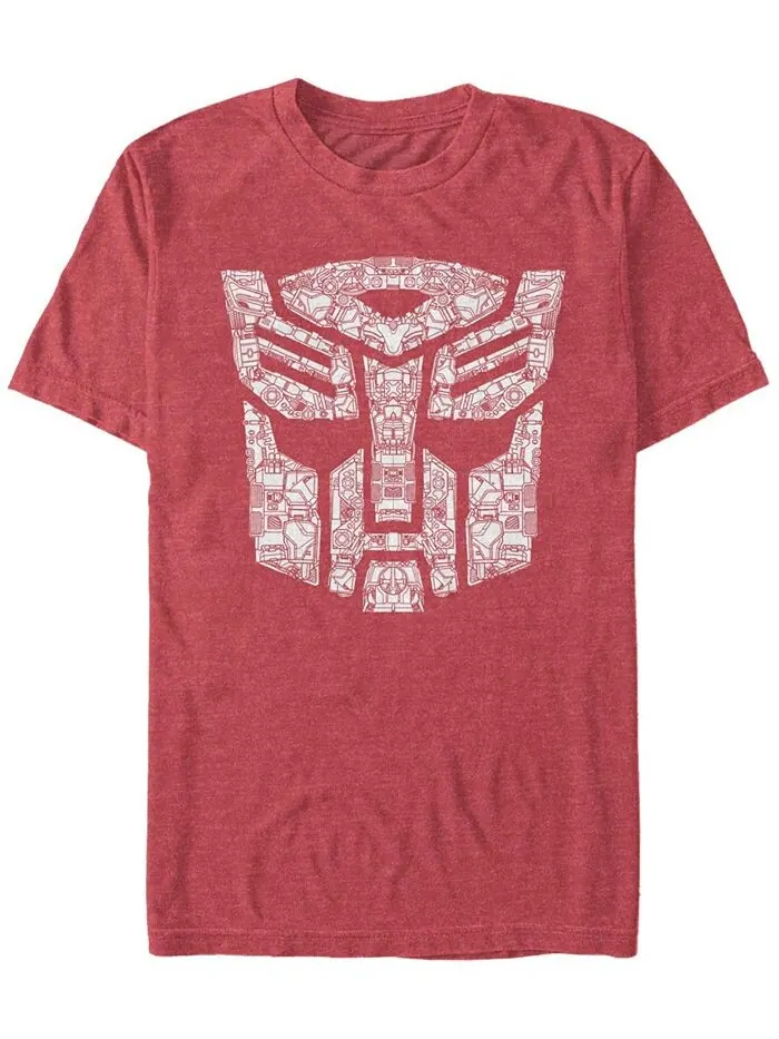 Мужская футболка Autobot Symbol с короткими рукавами и круглым вырезом Fifth Sun — изображение 1 из 1, красный