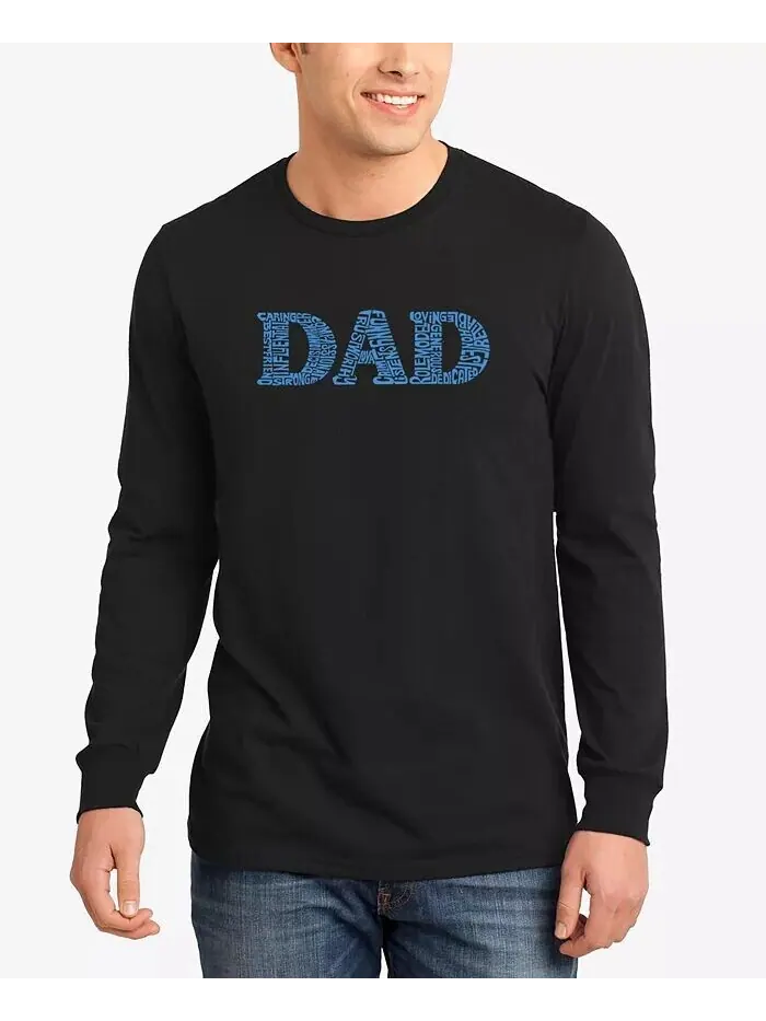 Футболка с длинным рукавом для мужчин Dad Word Art LA Pop Art — изображение 1 из 3