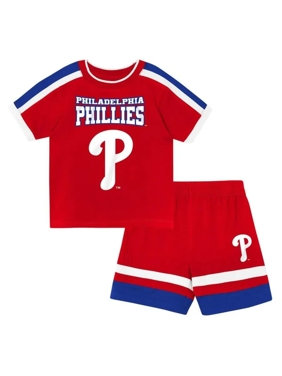 Комплект футболки и шорт с принтом Philadelphia Phillies, модель Ground Ball Outerstuff — изображение 1 из 5, красный