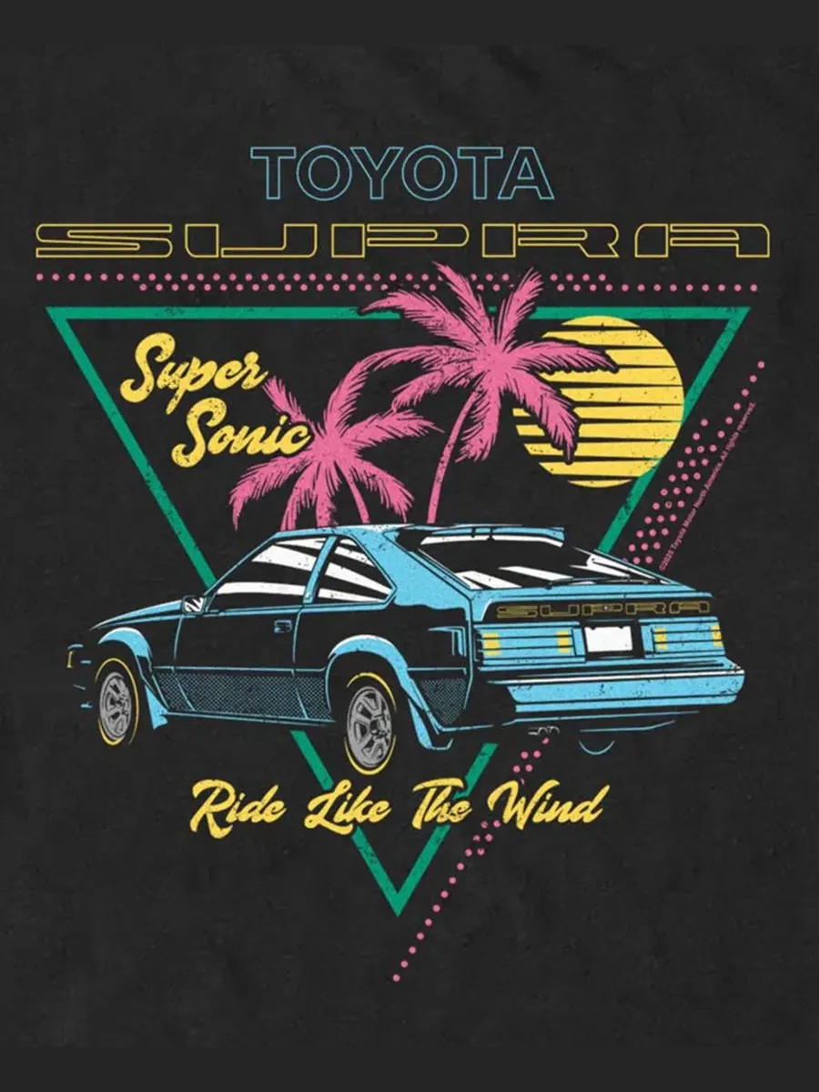 Футболка с принтом Toyota Ride Like The Wind Fifth Sun — изображение 3 из 3, черный