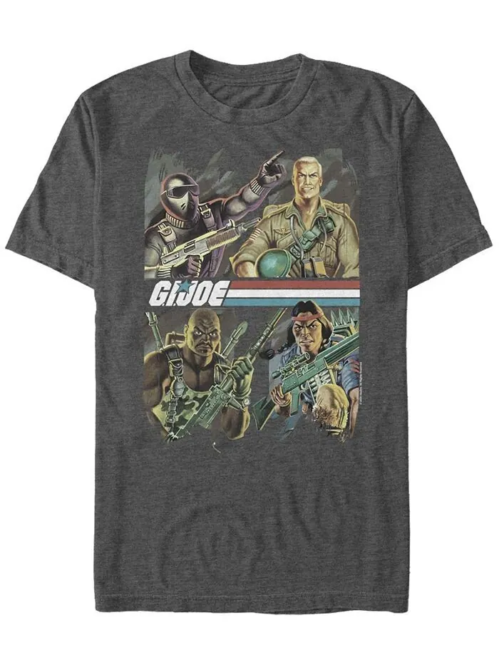 Мужская футболка GIJoe Character Box Up с короткими рукавами Fifth Sun — изображение 1 из 1, темный серый