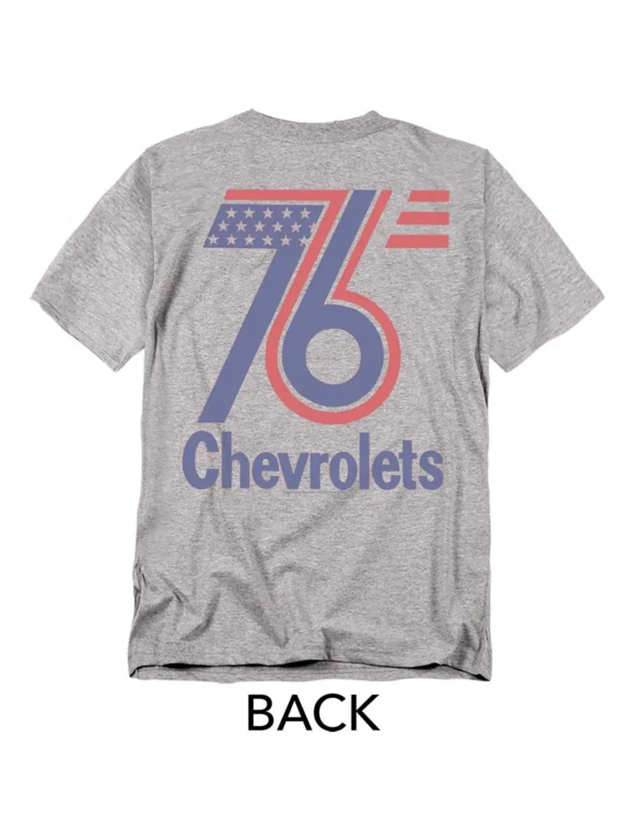 Футболка Chevrolet 76 Logo Front Back Corvette — изображение 3 из 3, приглушенный