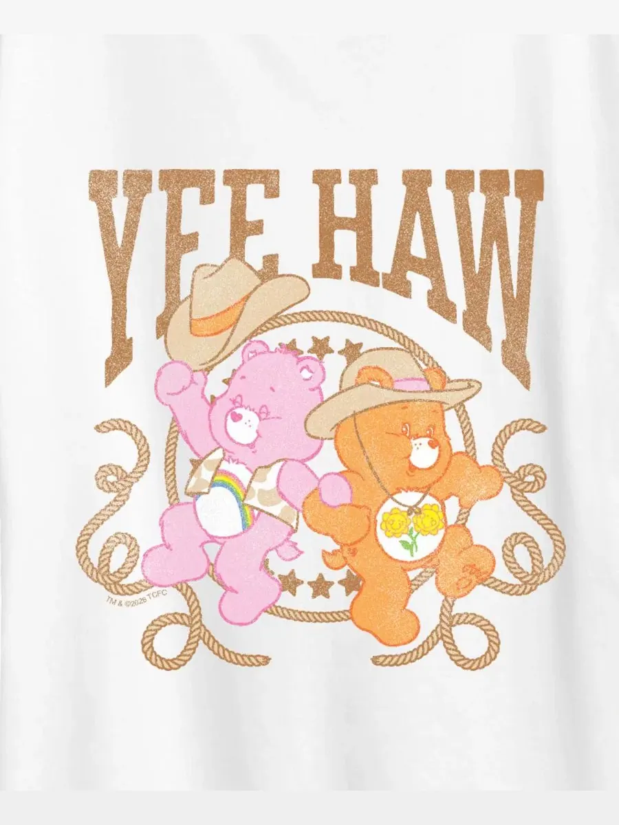 Футболка с принтом Care Bears Yeehaw Western Hybrid Apparel — изображение 3 из 3, белый