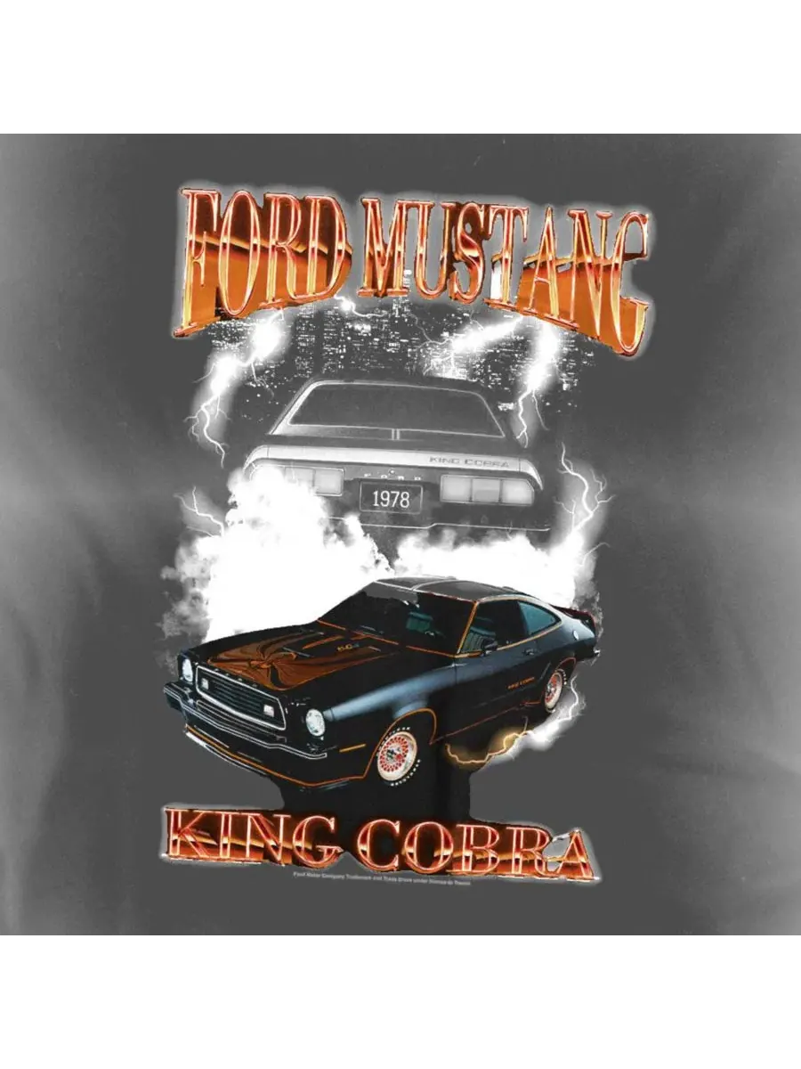 Футболка с принтом King Cobra Thunder Band Mustang — изображение 2 из 3, черный