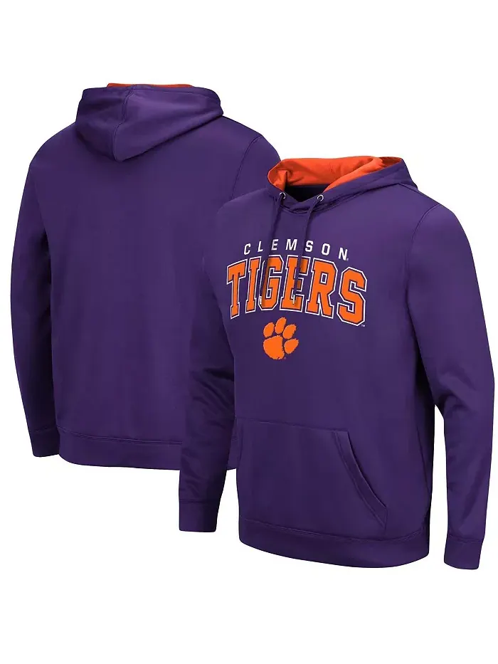 Мужская толстовка с капюшоном Clemson Tigers Resistance Colosseum — изображение 1 из 5, фиолетовый