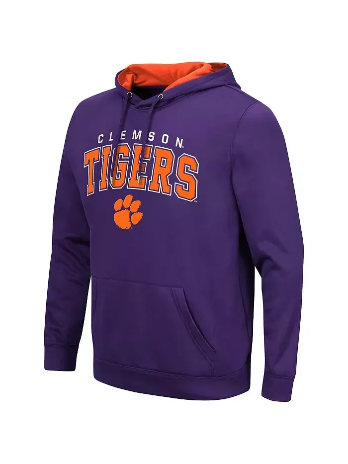 Мужская толстовка с капюшоном Clemson Tigers Resistance Colosseum — изображение 2 из 5, фиолетовый
