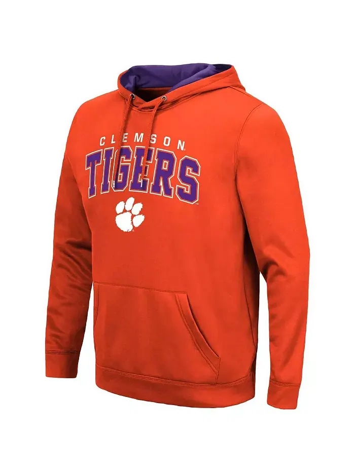 Мужская толстовка с капюшоном Clemson Tigers Resistance Colosseum — изображение 4 из 5, фиолетовый