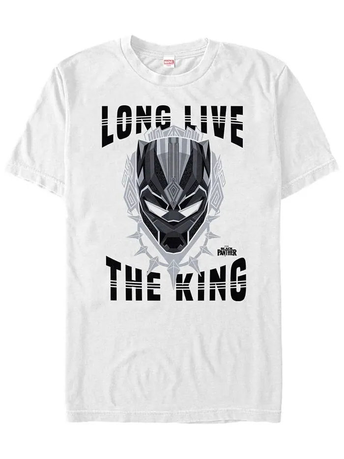 Мужская футболка Marvel Black Panther Long Live The King of Wakanda с короткими рукавами Fifth Sun — изображение 1 из 1