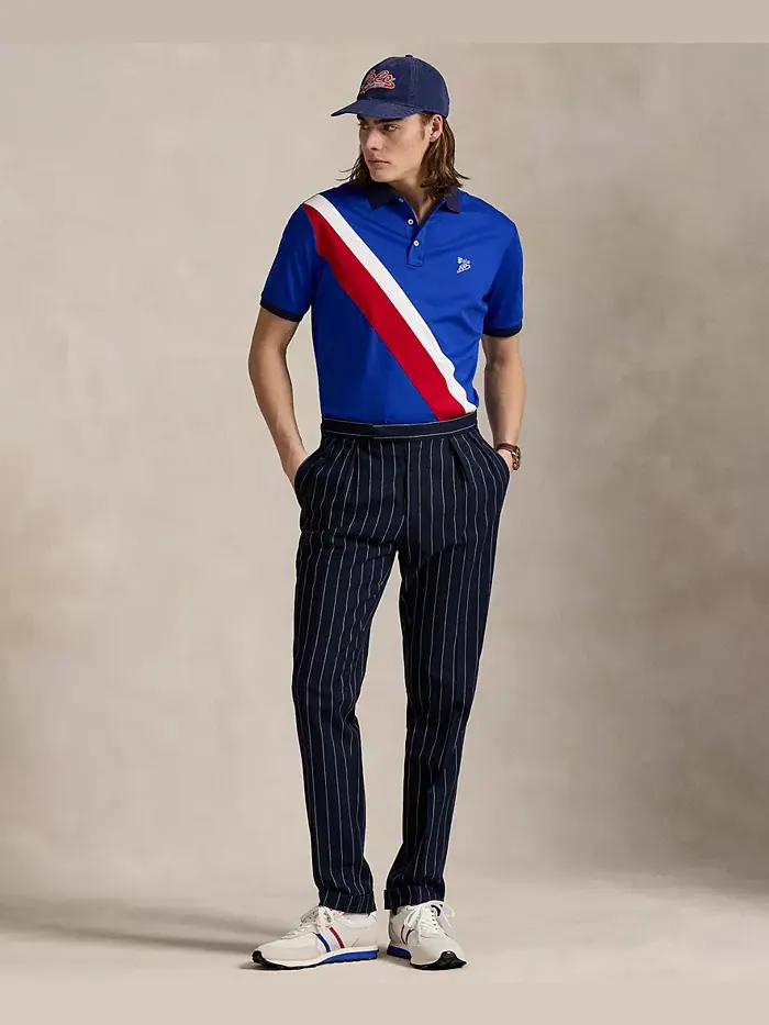 Мужская классическая поло из мягкого хлопка Polo Ralph Lauren — изображение 4 из 5, мульти