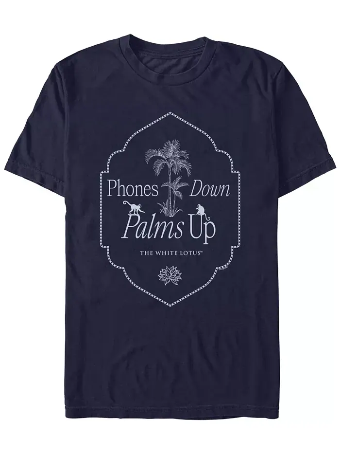 Мужская футболка с коротким рукавом Phones Down Palms Up Fifth Sun — изображение 1 из 3, темно-синий
