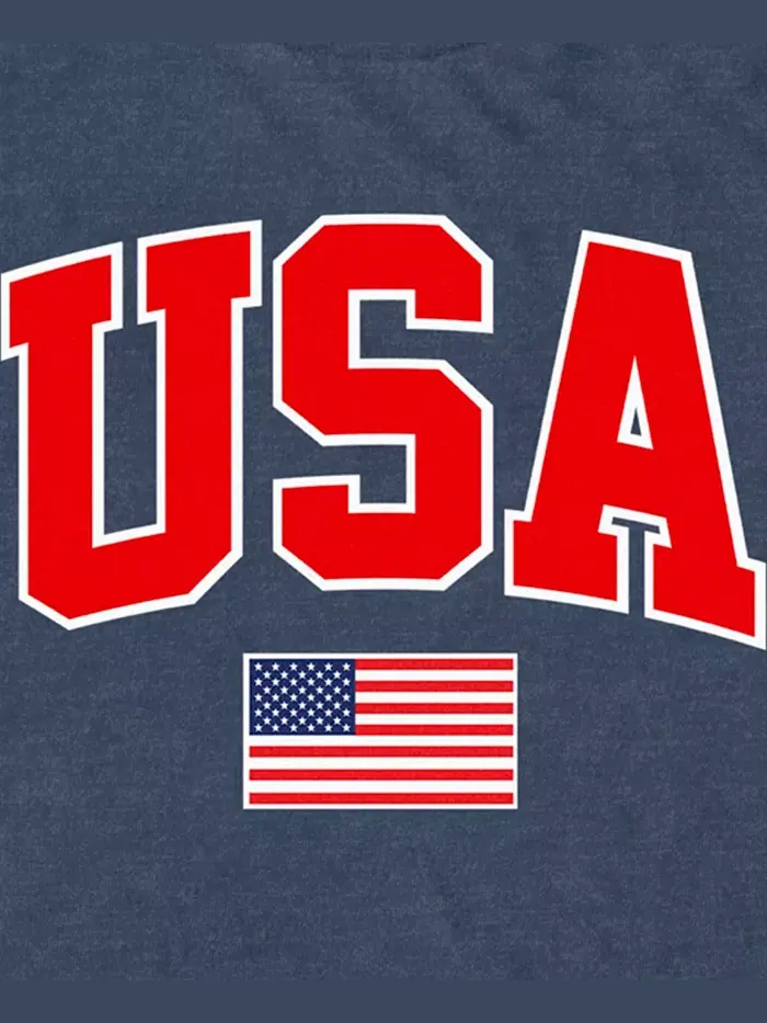 Мужская футболка с коротким рукавом USA Collegiate and Flag Generic Additude — изображение 3 из 3, темно-синий