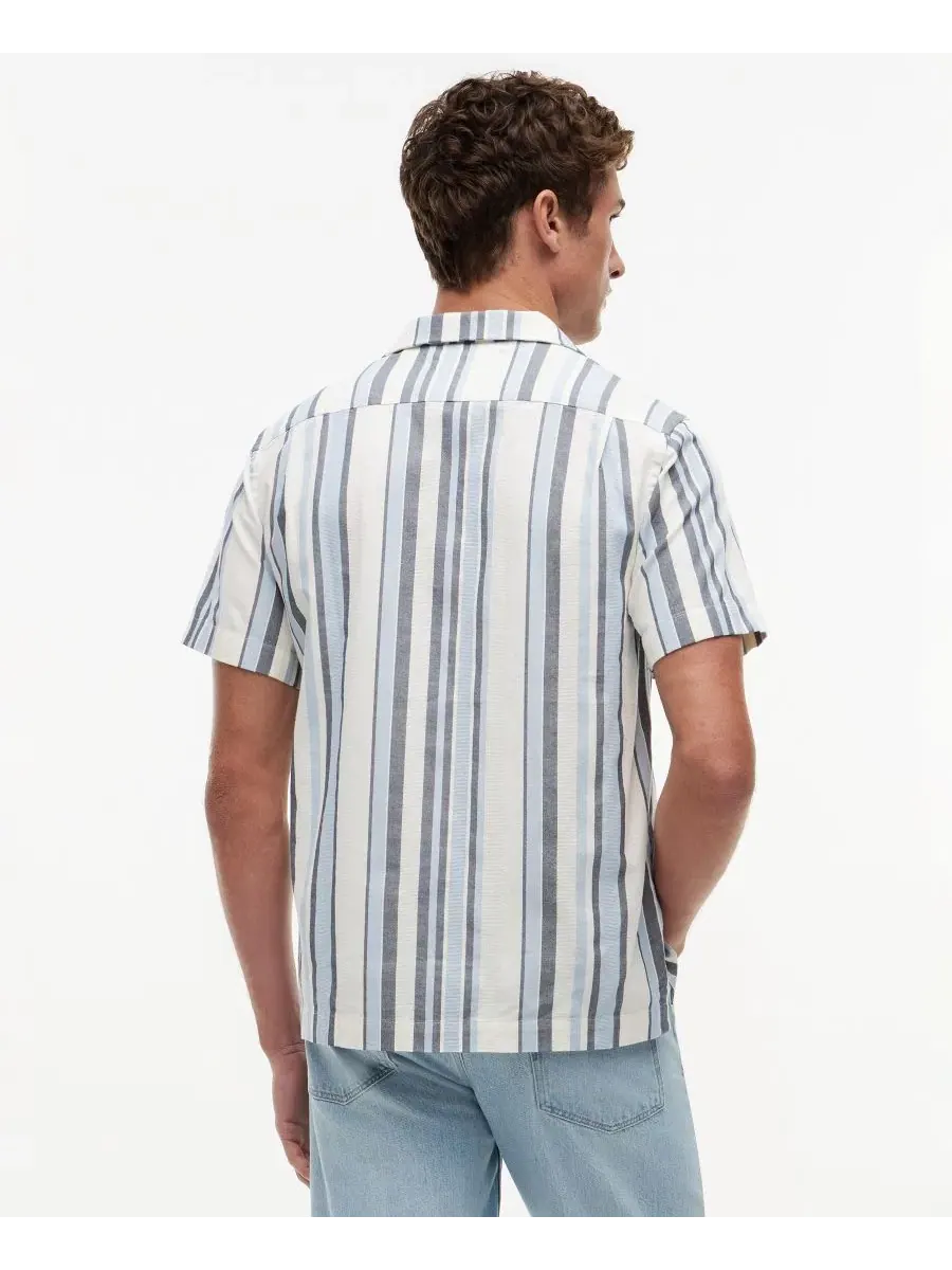Рубашка с коротким рукавом и полосатым принтом Structure Multi Stripe Tommy Hilfiger — изображение 4 из 4, темно-синий