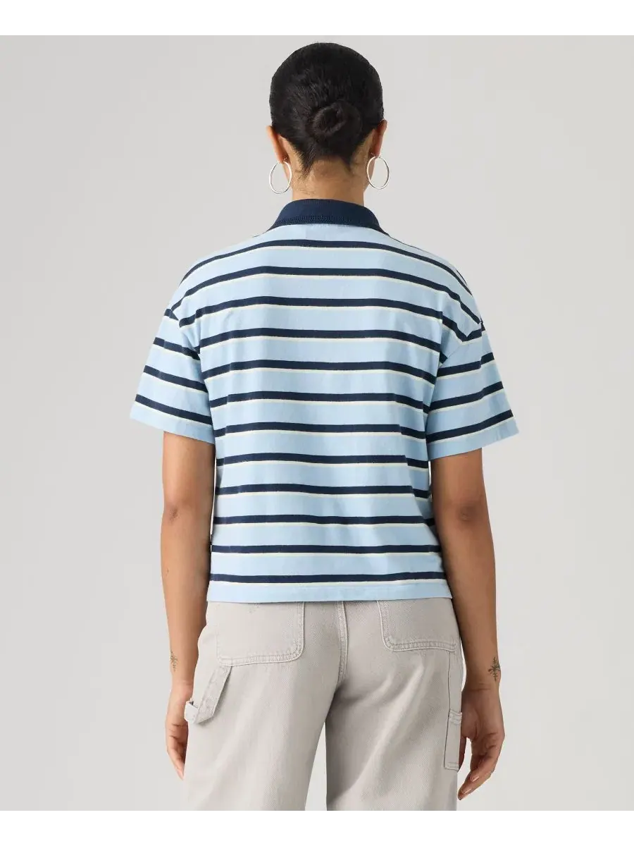 Женское поло-рубашка Didion Rugby с коротким рукавом Levi's, Pepper Stripe Angel Falls — изображение 4 из 4