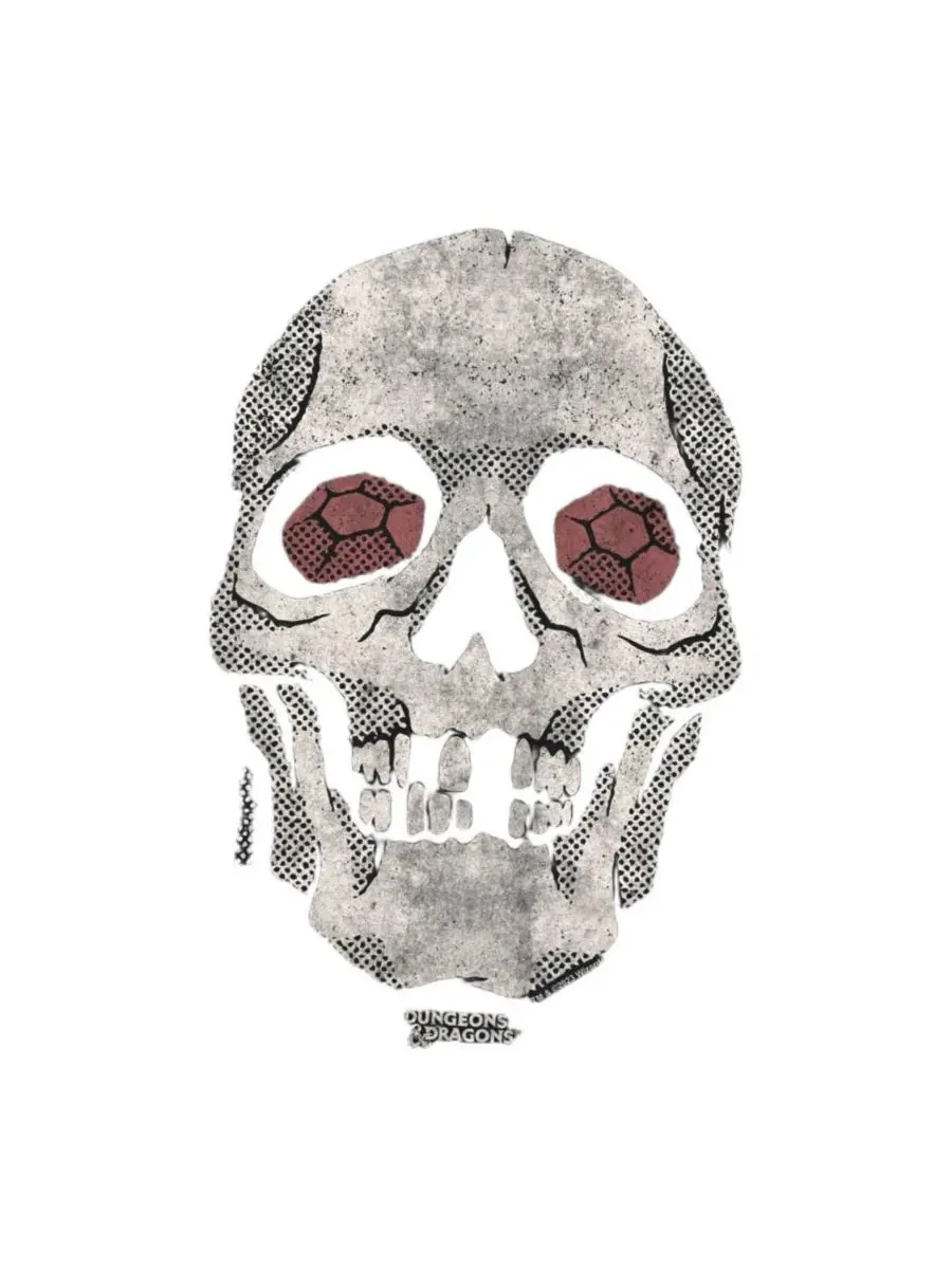 Футболка с принтом Demi Lich Skull D&D — изображение 2 из 3, черный