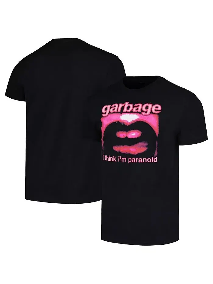 Мужская черная футболка с принтом Garbage Paranoid Manhead Merch
